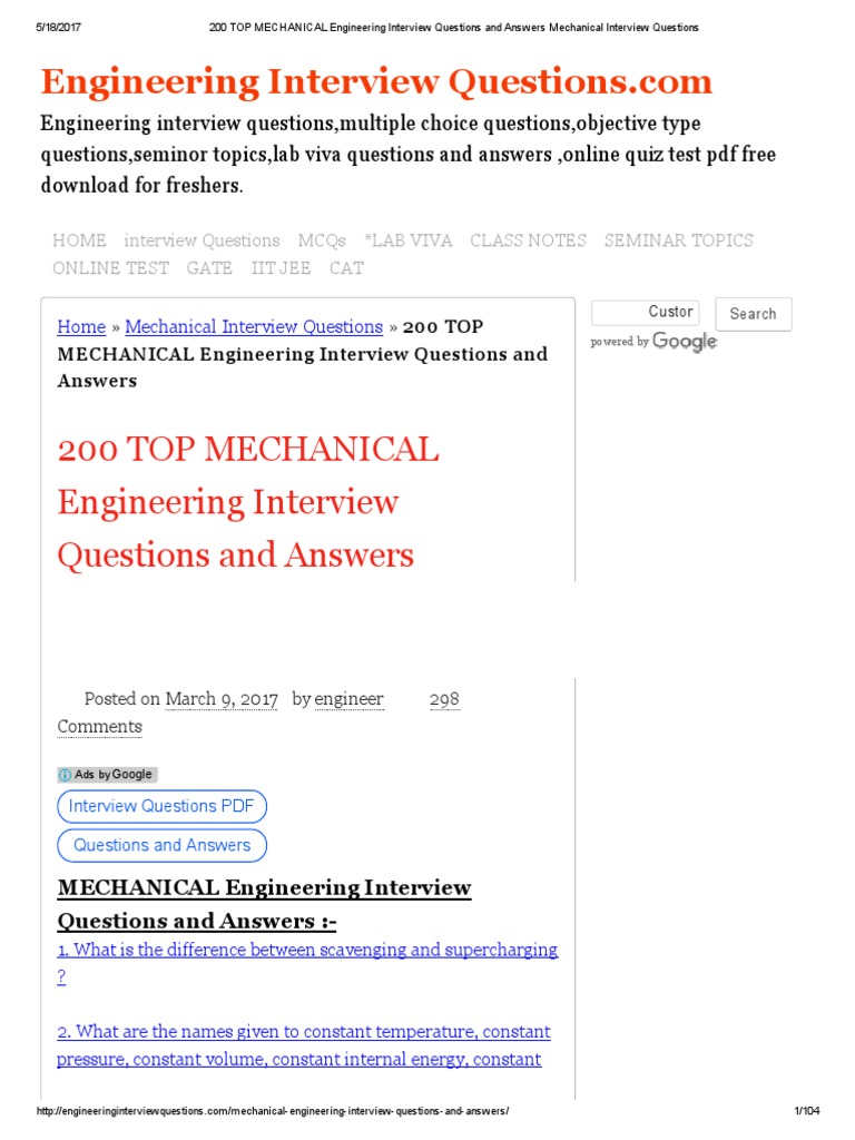 lam research interview questions mechanical