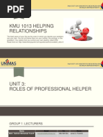 Unit 3 - Roles of Professional Helper July 2016