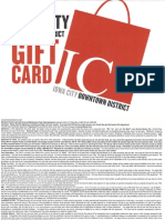 Iowa City Downtown District Gift Card Terms Conditions 2014
