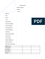 Template Lesson Plan