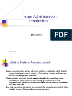 Introduction of System Admin