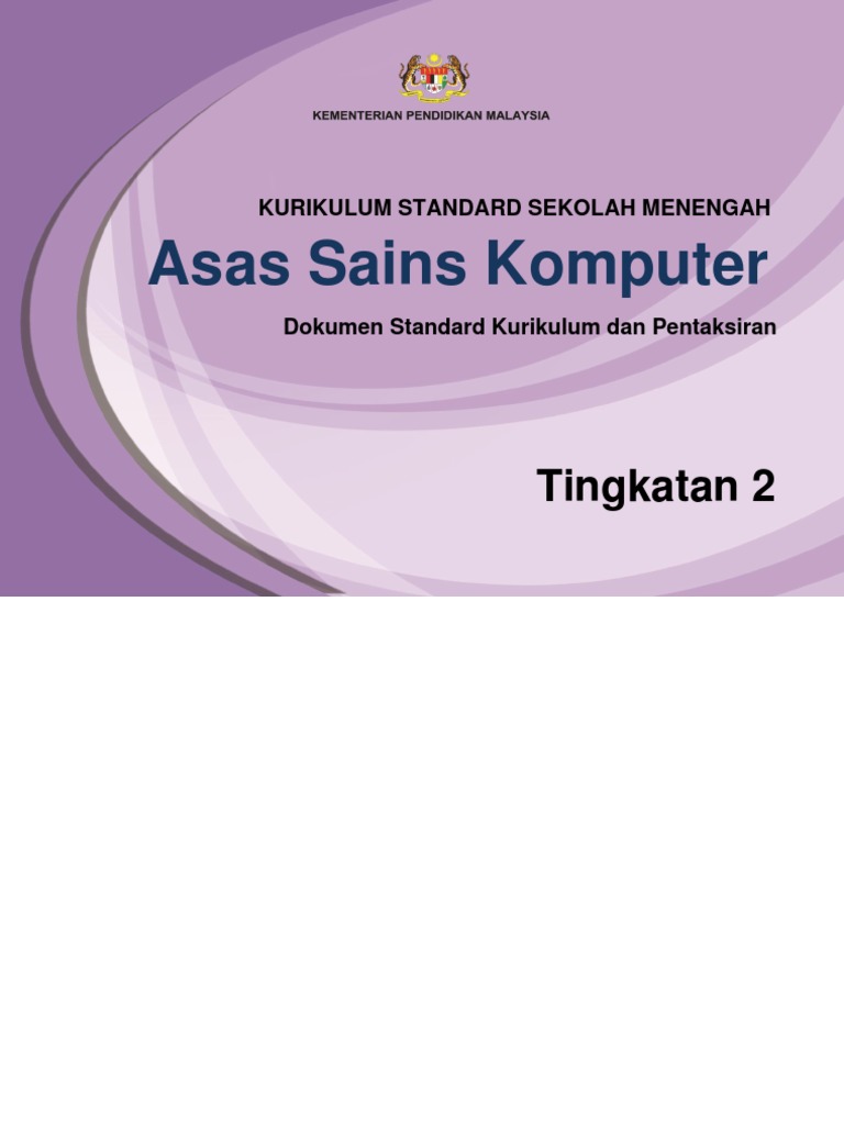 DSKP KSSM TINGKATAN 2 ASAS SAINS KOMPUTER