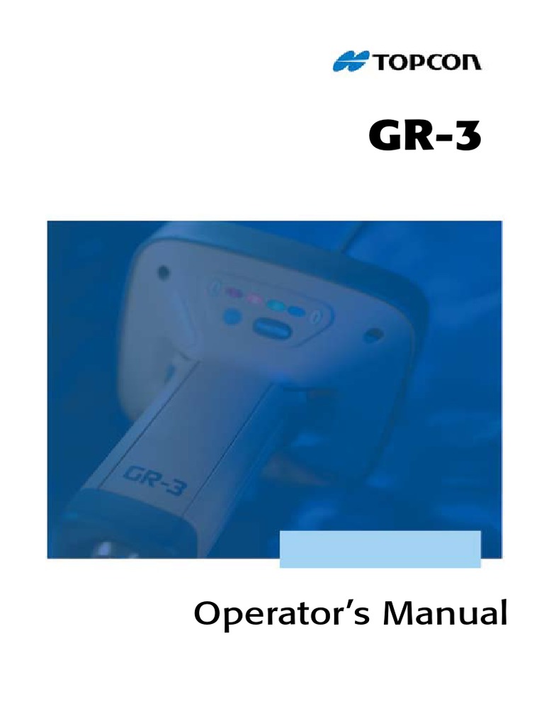Topcon gr-3 Om Revb PDF | PDF | Global Positioning System | Secure Digital