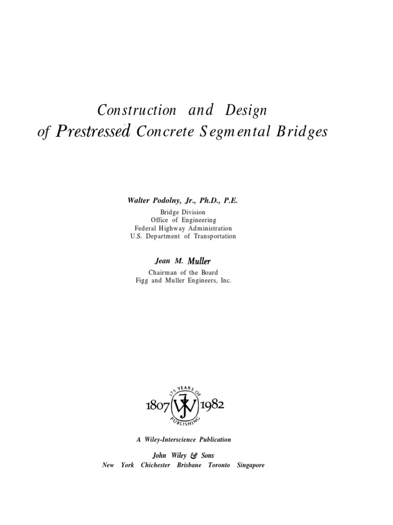 Podolny and Muller - Construction and Design of Prestressed Concrete ...