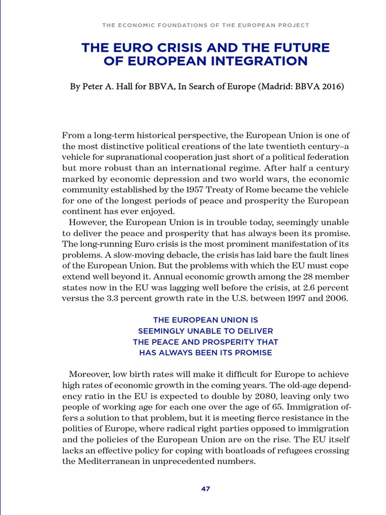 The Euro Crisis and The Future of European Integration | PDF | Greek ...