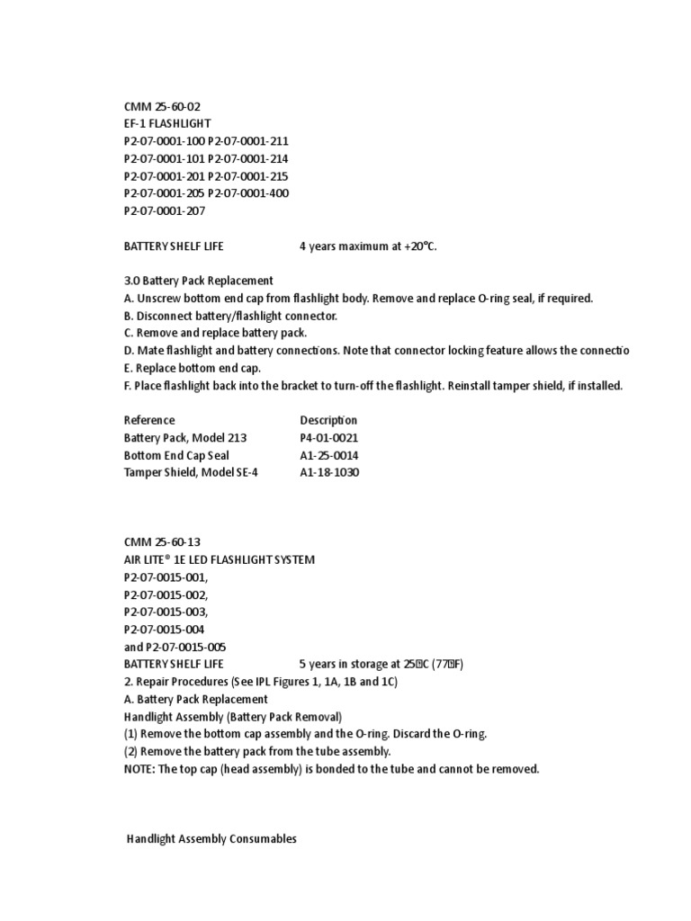 Flashlight List | PDF