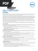 Latitude e5520 Spec Sheet March2011 Spanish Latam