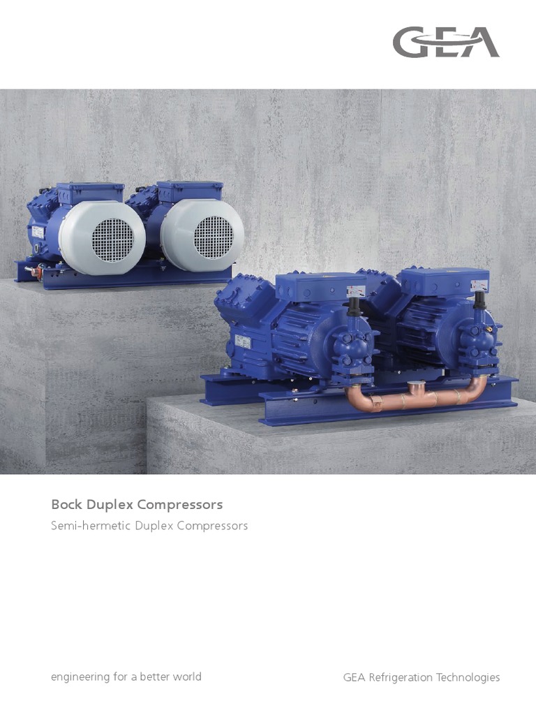 Bock Duplex Compressor GB | PDF | Gas Compressor | Air Conditioning