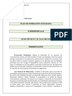 Plan de Formación Ciudadana II Semestre