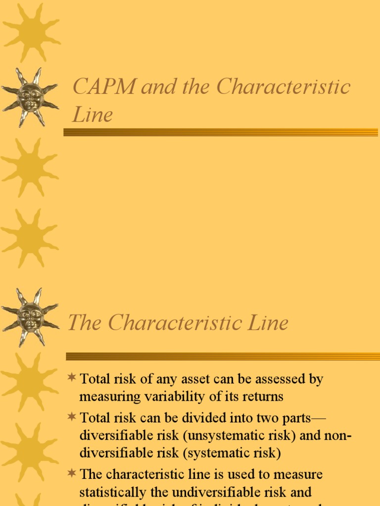 CAPM and Characteristic Line Explained | PDF | Capital Asset Pricing ...