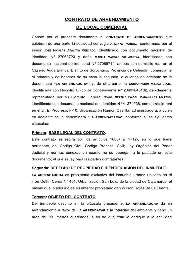 Compromiso de Contrato de Arrendamiento PDF Pagos Gobierno
