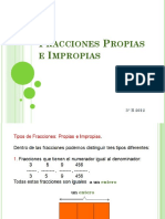 Fracciones Propias e Impropias