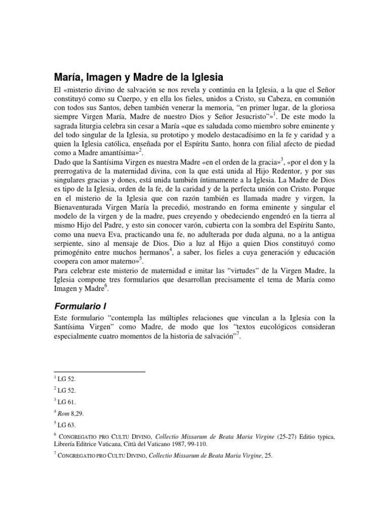 María y La Iglesia | PDF | María, madre de Jesús | Cristo (título)