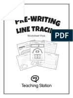 Pre Writing Line Tracing Worksheet Pack