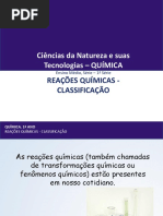Reações Químicas - classificação