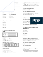 Simulado de Ingles 6º Ano PDF