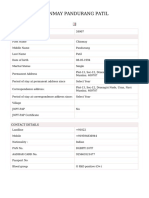 Chinmay Pandurang Patil: Personal Information