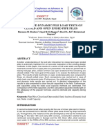 Static and Dynamic Pile Load Tests On Closed and Open Ended Pipe Piles