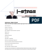 Individual Template Bio: Refer To Real KPOP Idol's Biodata / Profiles To Get A Gist of How It Should Be