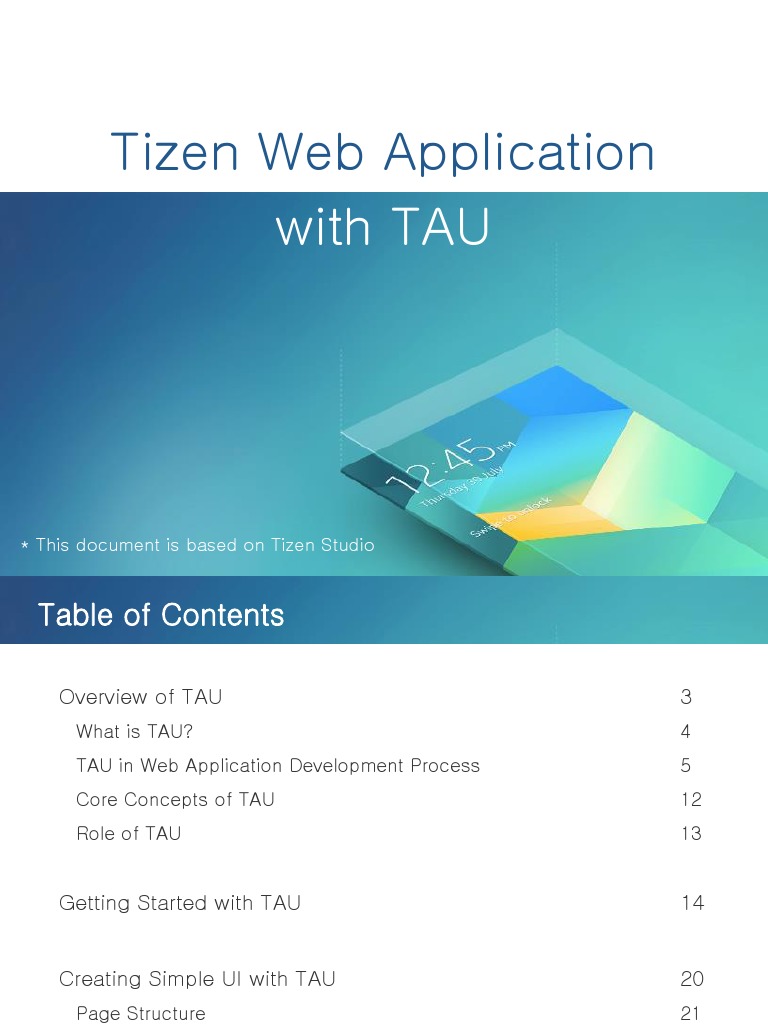 3 Tizen Web App Dev Tau Tizen Studio | PDF | Cascading Style Sheets ...