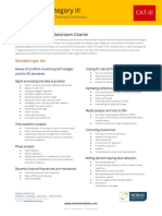 ISO 18436 Category III Vibration Analyst Training Topics