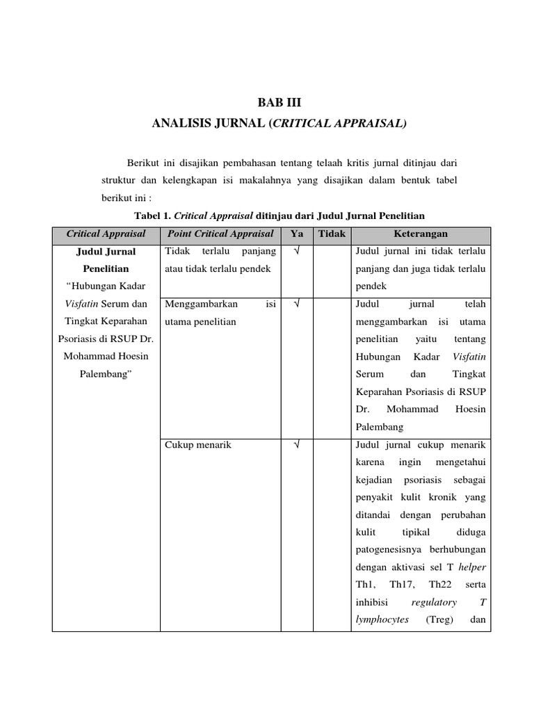 Critical Appraisal Pdf