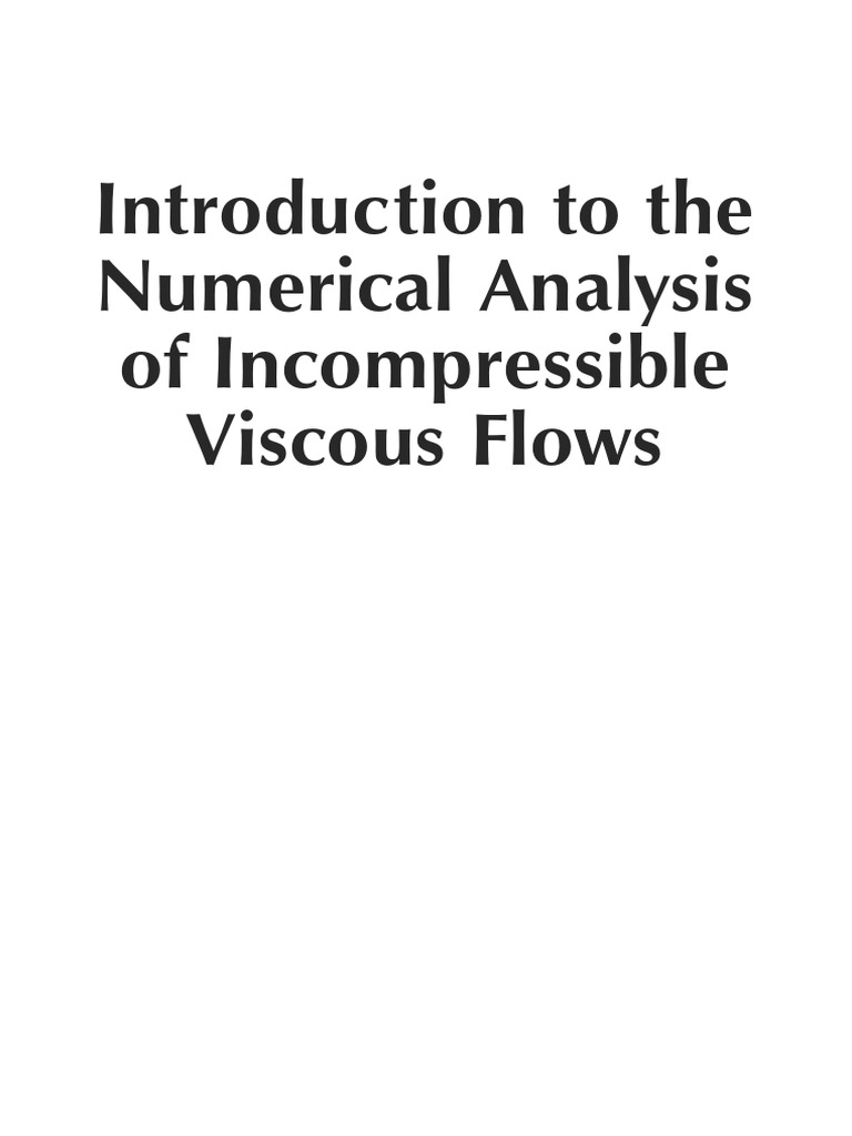 Layton W.J. Introduction To The Numerical Analysis of Incompressible ...