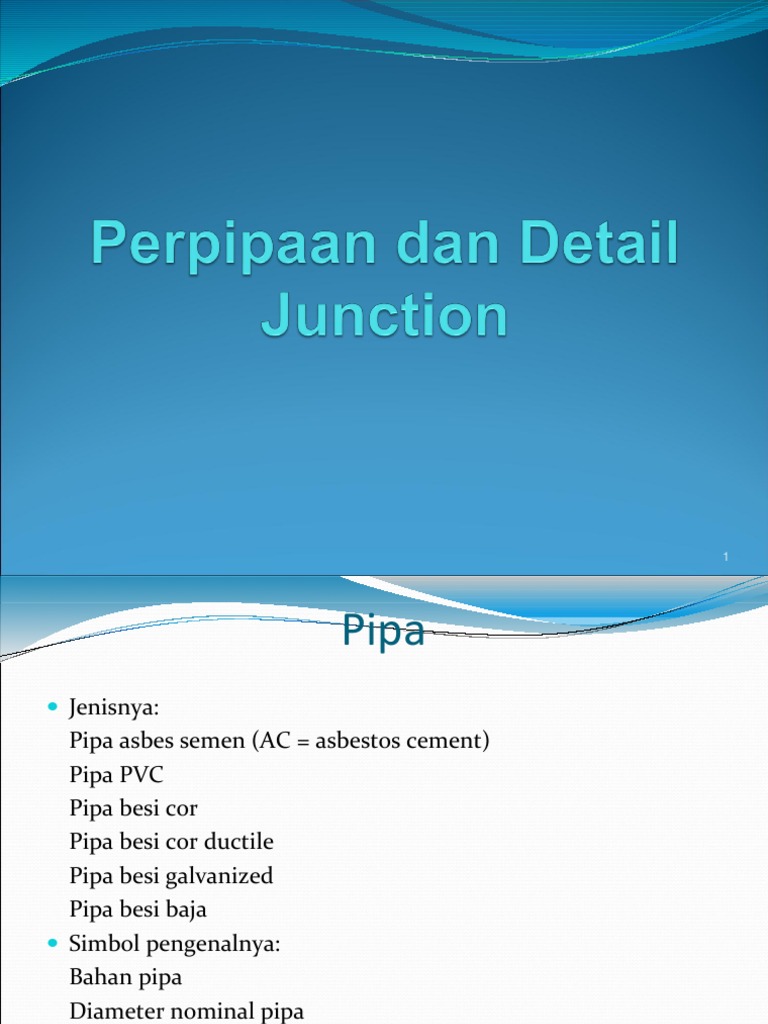 Perpipaan-Detail Junction | PDF