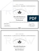 meredith bunderson certificate