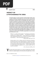 Agency as a Psychoanalytic Idea