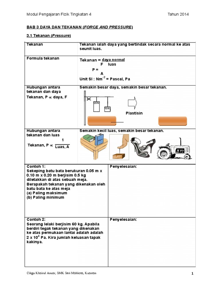 Bab 3 Daya Dan Tekanan