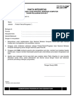 Pakta Integritas Unbk 2017 PDF