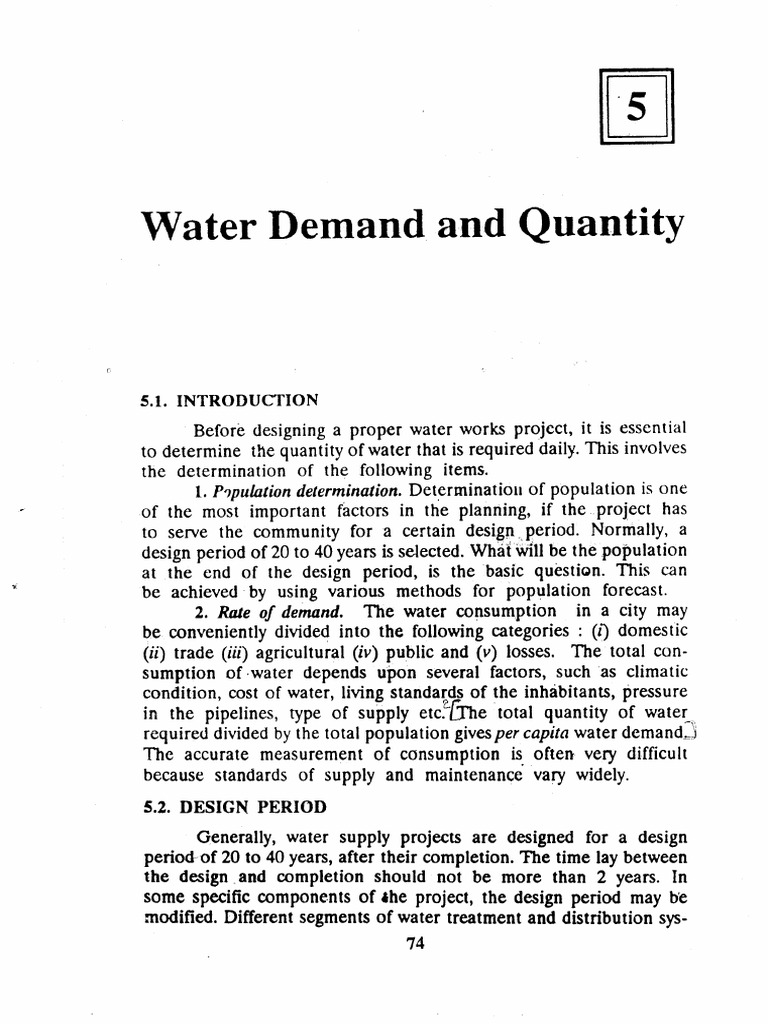 Water Demand and Supply Design Guide | PDF | Surface Runoff | Water ...