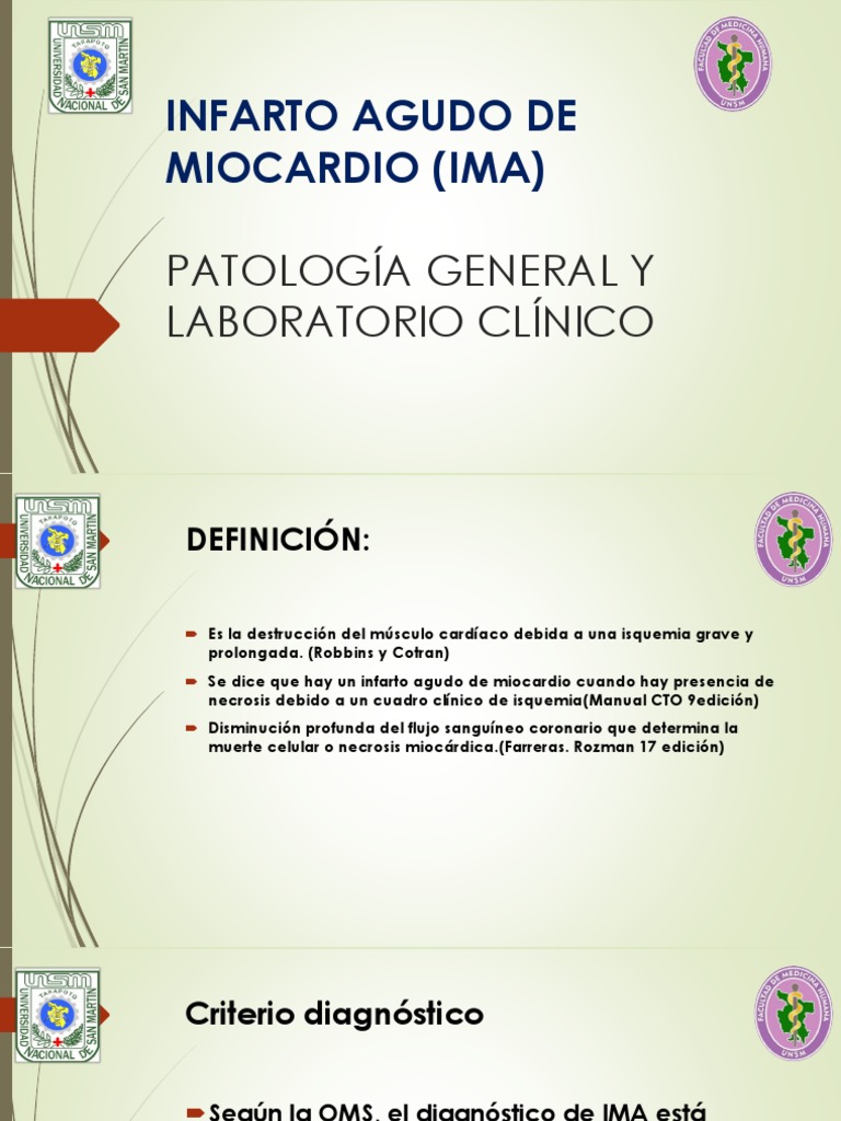 Criterios y Diagnóstico del IMA | PDF | Infarto de miocardio | Transaminasa