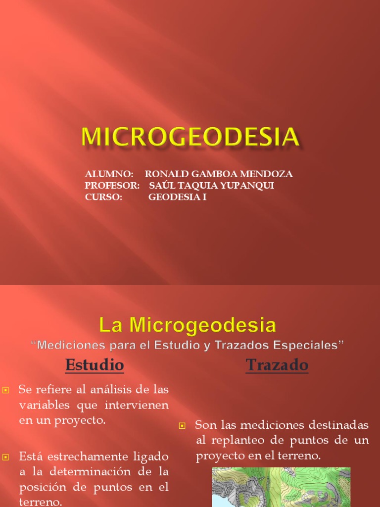Importancia de la Microgeodesia en Ingeniería | PDF