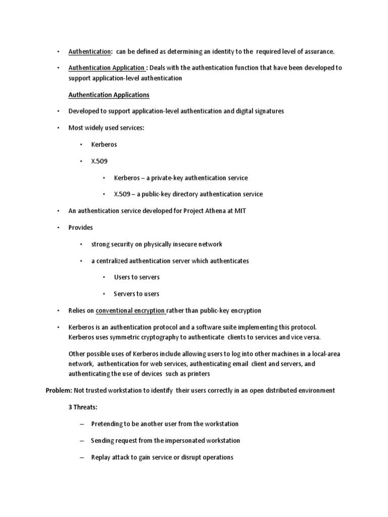 Kerberos Authentication Protocol Overview | PDF | Military ...