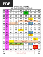 Calendar IV SEM Mtech