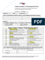 Beall's Imports, Inc.: Beall's Import Vendor Container 7-Point Inspection Form