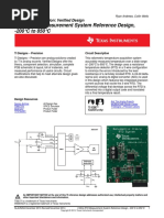 3-Wire RTD Measurement System Reference Design, - 200°C To 850°C