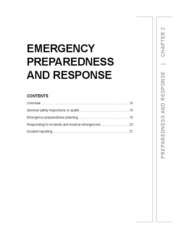 Chapter 2 Preparing for Emergencies A Guide to Emergency