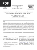 DESHPANDE - FARLEY - InT J of RES MARKTNG - Org CULTURE, Market Orientation, Innovativeness, and Firm PERFORMANCE - An International Research Odyssey