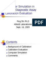 Computer Simulation in Medical Diagnostic Assay Calibration Evaluation