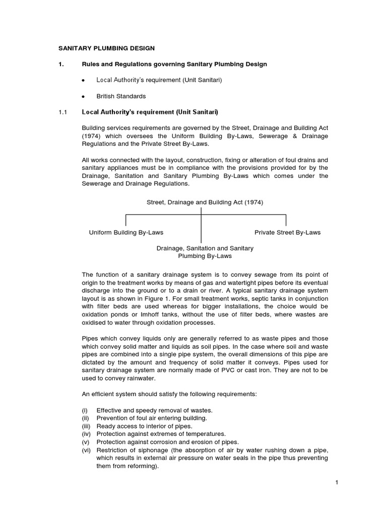 Sanitary Design PDF Plumbing Sanitation
