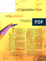 Eelements of Calculation Style