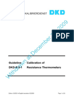 Deutscher Kalibrierdienst: Guideline DKD-R 5-1 Calibration of Resistance Thermometers