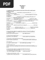 WC Level 11 Review Cevaz: 1. Complete The Sentences With The Correct Form of The Verb To Make Second Conditional Clauses