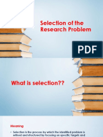 Selection of The Research Problem