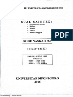 Um Undip 2016 Saintek 503 PDF