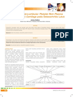 Terapi Injeksi Intra-Artikular Platelet Rich Plasma Untuk Regenerasi Cartilage Pada Osteoartritis Lutut