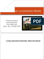 Chittaranjan Locomotive Works: Training Report Submitted By: Deo Nath Jha Adm. No. 2010JE1084